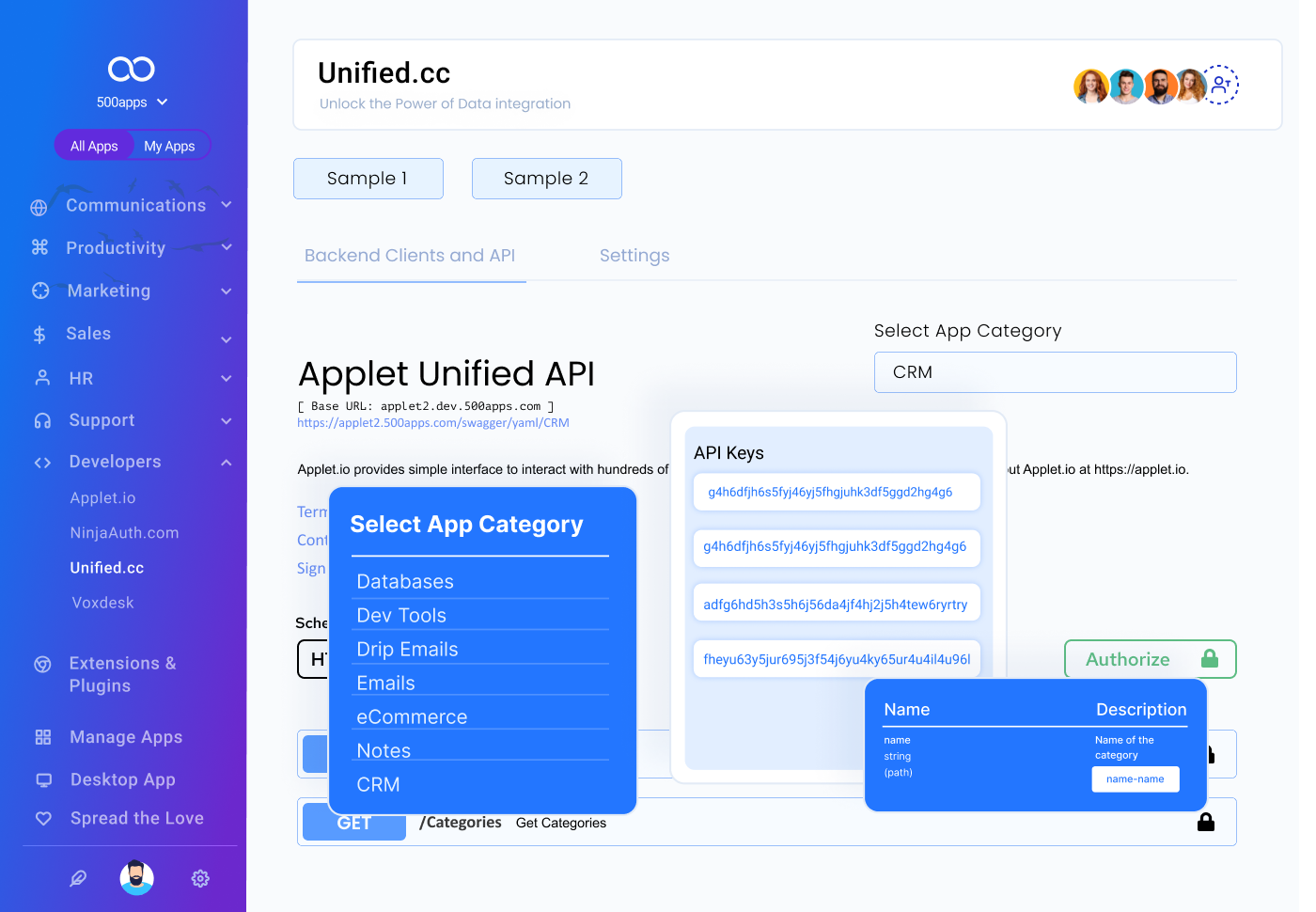 Best API Platform | Unified.cc by 500apps